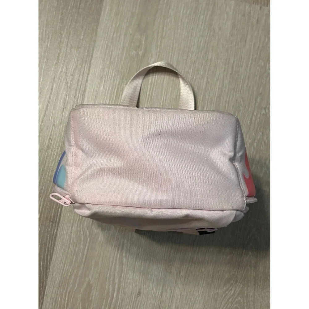 Nike Pink and Colorful Logo Multi Zip JDI Fuel Pack Lunch Bag